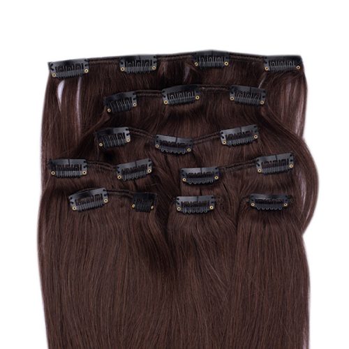Clip In Hair Extension Dark Brown 60cm (Color #4)
