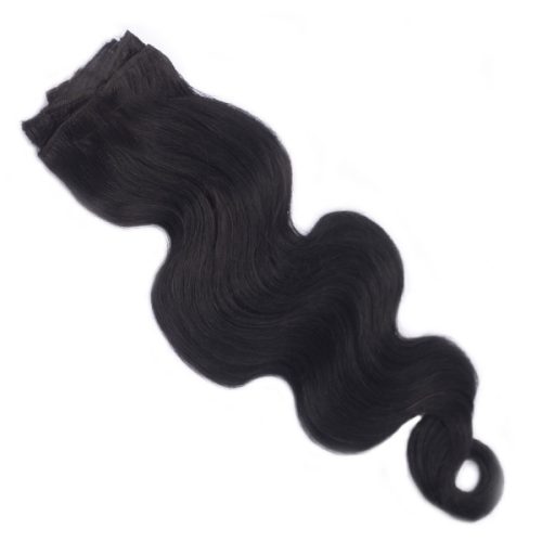 Clip In Hair Extension Body Wave Jet Black 40cm (Color #1)