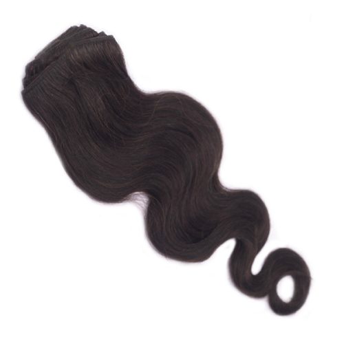 Clip In Hair Extension Body Wave Natural Brown 40cm (Color #2)