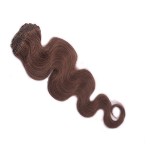 Clip In Hair Extension Body Wave Medium Brown 50cm (Color #6)