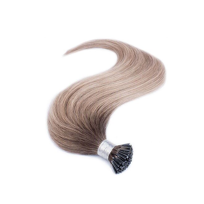 I-Tip Micro Ring Human Hair Extensions Piano Balayage Blonde Brown 50cm – Classic 7A, Color #B4T8-10E