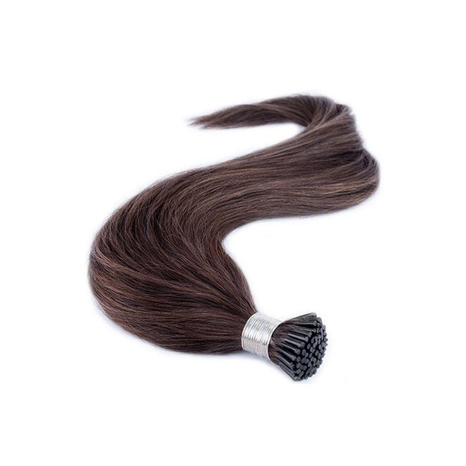 I-Tip Micro Ring Human Hair Extensions Piano Balayage Dark Medium Brown 50cm – Classic 7A, Color #R3-3T5