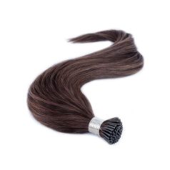   I-Tip Micro Ring Human Hair Extensions Piano Balayage Dark Medium Brown 60cm – Classic 7A, Color #R3-3T5