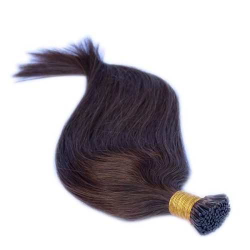 Micro Ring Hair Extension Medium Brown 40cm (Color #6)