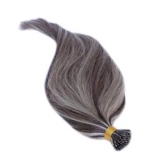   Micro Ring Hair Extension Highlighted Medium Brown-Bleach Blonde 50cm (Color #6/613)