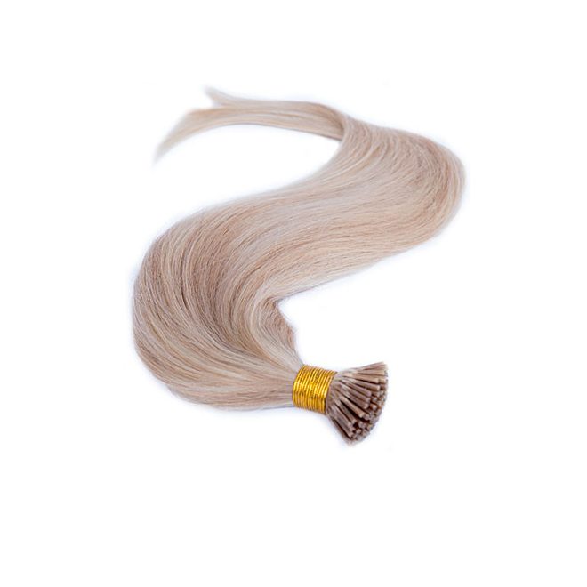 Micro Ring Hair Extension Piano Balayage Light Ashy Blonde with Brown Tones 50cm (18LIGHT-ICEWHITE)