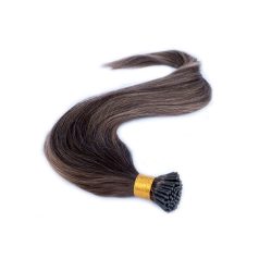   Micro Ring Hair Extension Piano Balayage Dark Medium Brown 60cm (R3-3T5)