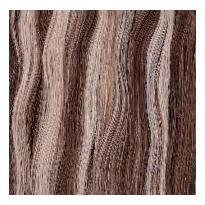 Ponytail Hair Extension Highlighted Medium Brown-Light Bleach Blonde 60cm (Colour#6/60)