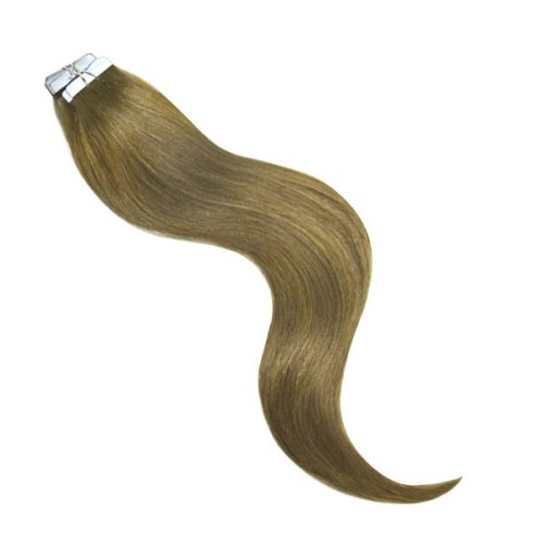 TAPE IN Hair Extension Light Brown 50cm (Color #8)