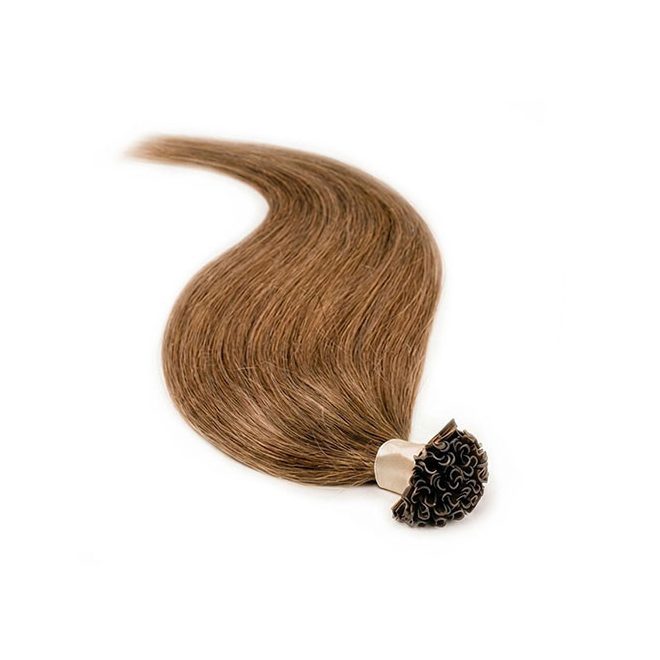 U-Tip Keratin Bond Hair Extension Classic Golden Brown 40cm (Color #10) – U-Tip Keratin Bond Hair Extension – HairExtensionShop.ie
