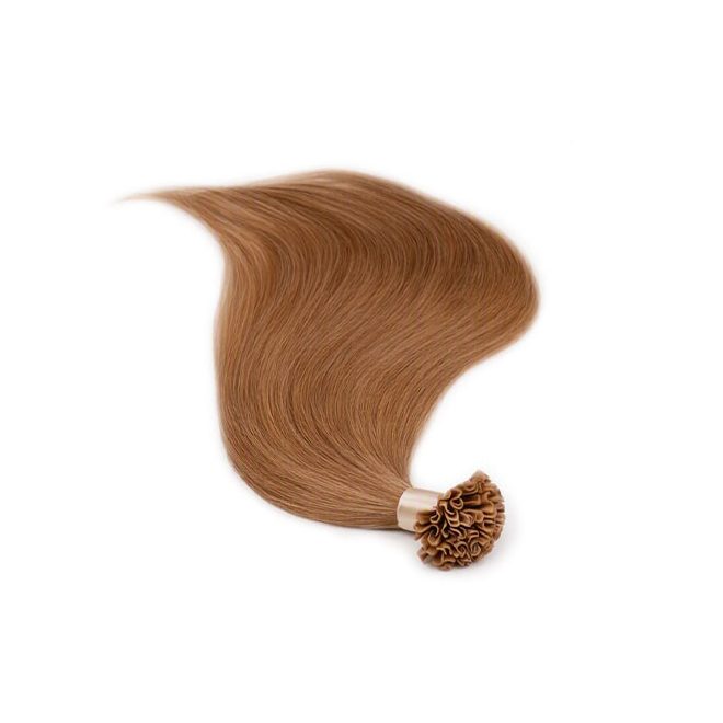 U-Tip Keratin Bond Hair Extension Classic Light Brown 40cm (Color #8) – U-Tip Keratin Bond Hair Extension – HairExtensionShop.ie