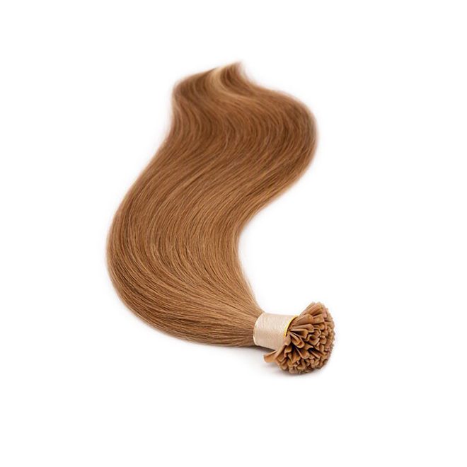 U-Tip Keratin Bond Hair Extension Classic Dark Blonde 50cm (Color #12) – U-Tip Keratin Bond Hair Extension – HairExtensionShop.ie