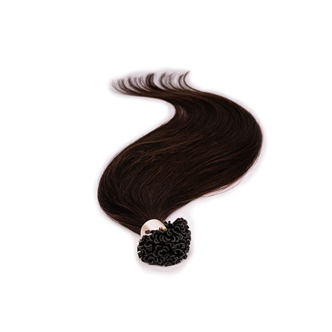 U-Tip Keratin Bond Hair Extension Classic Natural Brown 50cm (Color #2) – U-Tip Keratin Bond Hair Extension – HairExtensionShop.ie