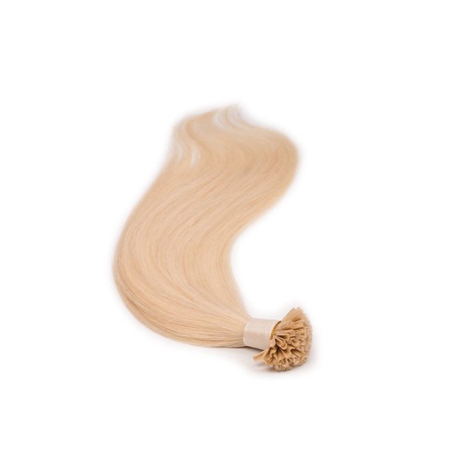 U-Tip Keratin Bond Hair Extension Classic Light Bleach Blonde 50cm (Color #60) – U-Tip Keratin Bond Hair Extension – HairExtensionShop.ie