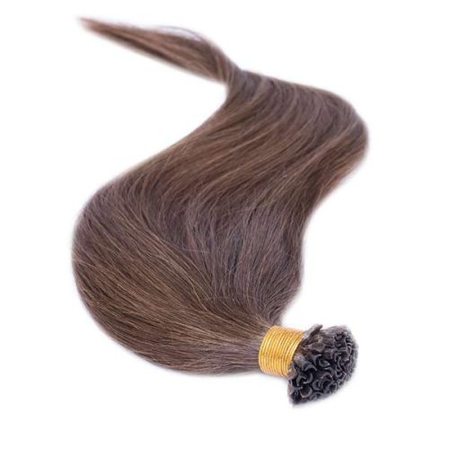 U-TIP Hair Extension Medium Brown 40cm (Color #6)
