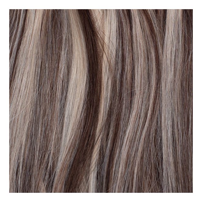 U-TIP Hair Extension Highlighted Medium Brown-Bleach Blonde 40cm (Color #6/613)