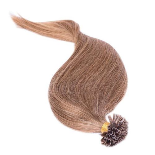 U-TIP Hair Extension Light Brown 40cm (Color #8)