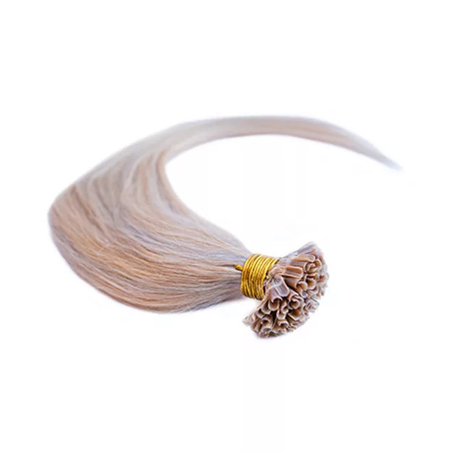 U-TIP Hair Extension Piano Balayage Golden - Bleach Blonde 60cm (Color #12B/18C/613)