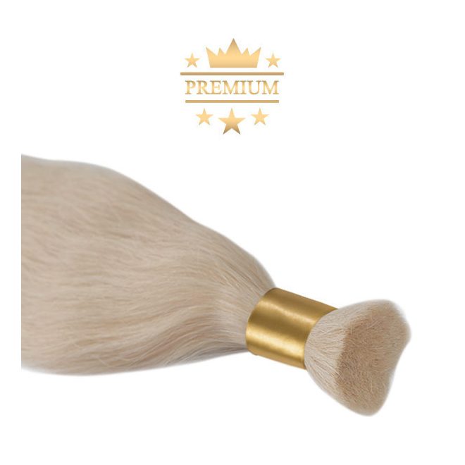 Premium Double Drawn Bulk Human Hair Extensions Ash Blonde 70cm Color #24 – professional loose human hair