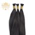 Premium Super Double Drawn Bulk Human Hair Extensions Natural Black 50cm Color #1B – professional loose human hair