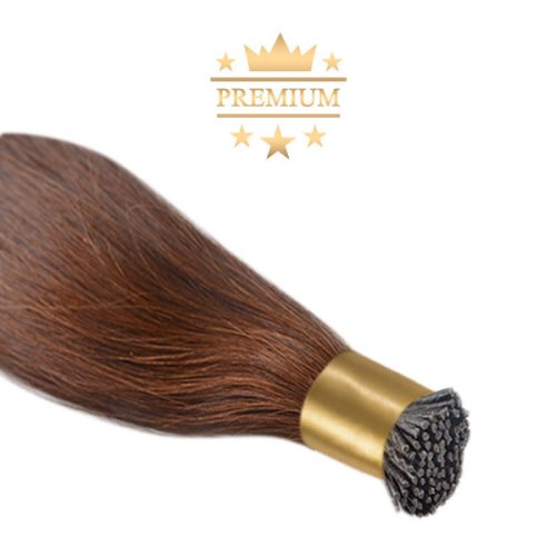 Virgin I-TIP Premium Hair Extension Light Brown 50cm (Color #8)