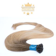   Virgin I-TIP Premium Hair Extension Ombre Dark Brown to Light Blonde 70cm Colour #4/24 - Micro Ring Hair Extension for Natural Length and Volume