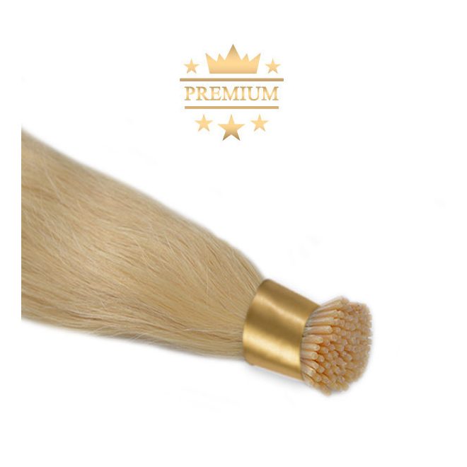 Virgin I-TIP Premium Hair Extension Bleach Blonde 70cm (Color #613)