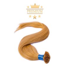   Premium U-Tip Hair Extension Light Blonde 50cm Colour #24 - Nail Tip Keratin Bonding Hair for Salon-Length Results