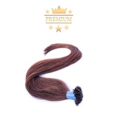  Premium U-Tip Hair Extension Dark Brown 50cm Colour #4 - Nail Tip Keratin Bonding Hair for Salon-Length Results