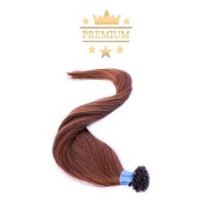   Premium U-Tip Hair Extension Medium Brown 70cm Colour #6 - Nail Tip Keratin Bonding Hair for Salon-Length Results