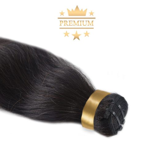 Virgin Weft Premium Hair Extension Natural Black 50cm (Color #1b)