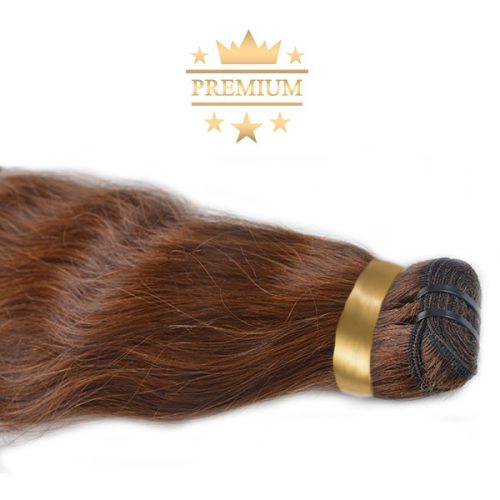 Virgin Weft Premium Hair Extension Medium Brown 50cm (Color #6)