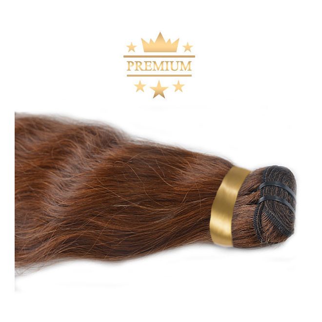 Virgin Weft Premium Hair Extension Medium Brown 50cm (Color #6)