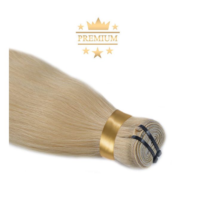 Virgin Weft Premium Hair Extension Bleach Blonde 50cm (Color #613)
