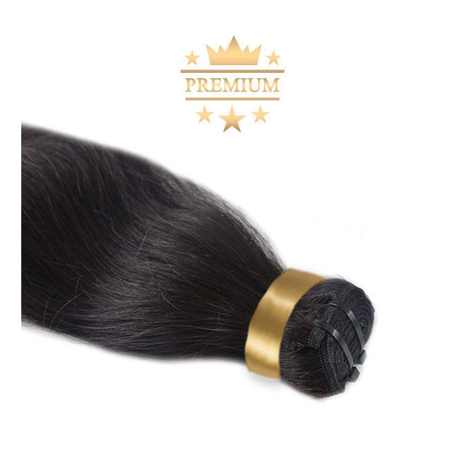 Virgin Weft Premium Hair Extension Natural Black 60cm (Color #1b)
