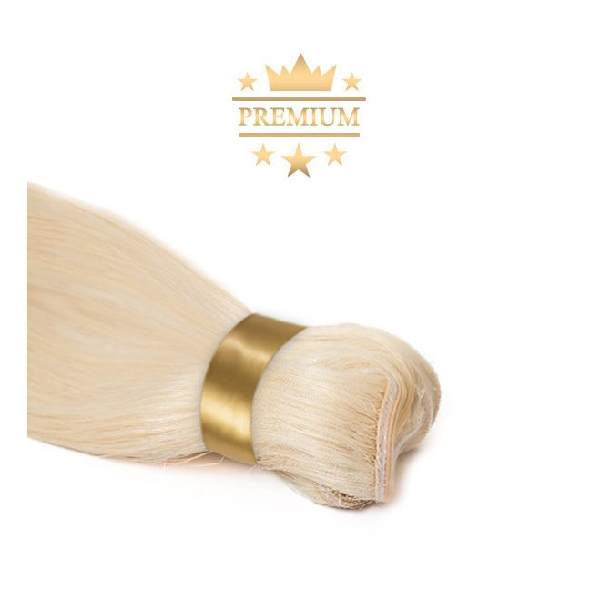 Virgin Weft Premium Hair Extension ASH Light Bleach Blonde 60cm (Color #60 ASH)
