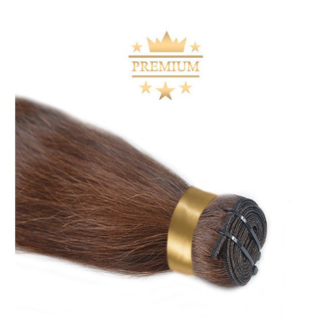 Virgin Weft Premium Hair Extension Dark Brown 70cm (Color #4)
